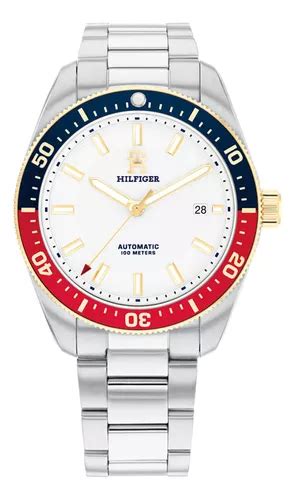 Relógio Tommy Hilfiger Automático Th85 Masculino Aço Pratead.